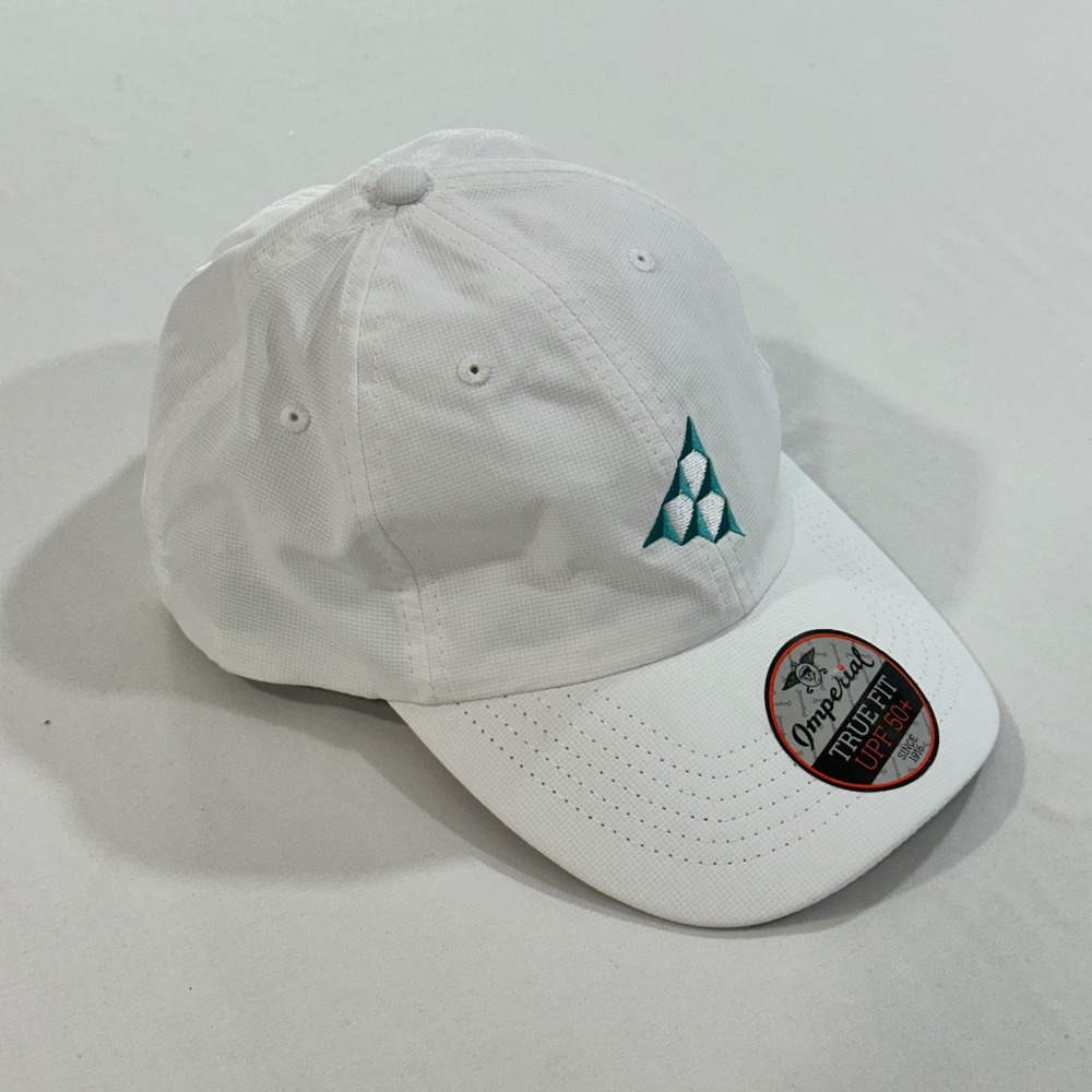 Imperial True Fit Performance Golf Hat White UPF 50+ Adjustable Ripstop Cap OSFA
